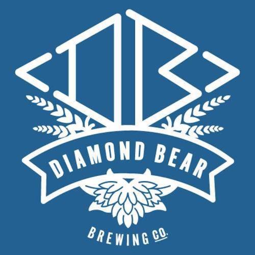 Logo of Diamond Bear Brewing Co., featuring stylized letters "DB" and decorative elements on a blue background.