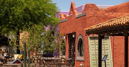 Vew of the historic downtown section of Tubac, Arizona.