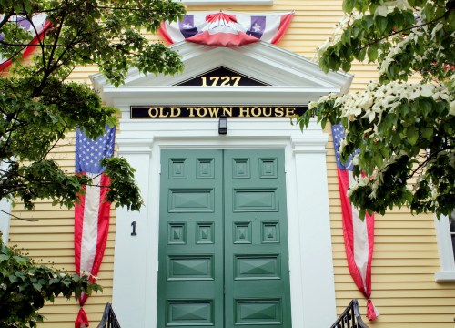 The historic Old Town House, USA, The town house was constructed in 1727 It is on the National Register of Historic Places
