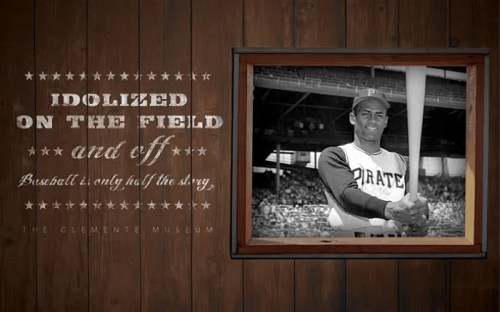 Black and white image of a baseball player holding a bat, framed with text about idolization in sports.
