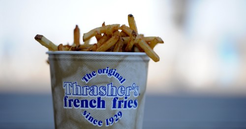 Thrasher's famous boardwalk fries in Delaware.