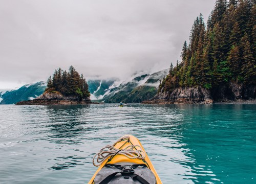 Adventure kayak tour in Tracy Arm, Alaska, near Dawes Glacier