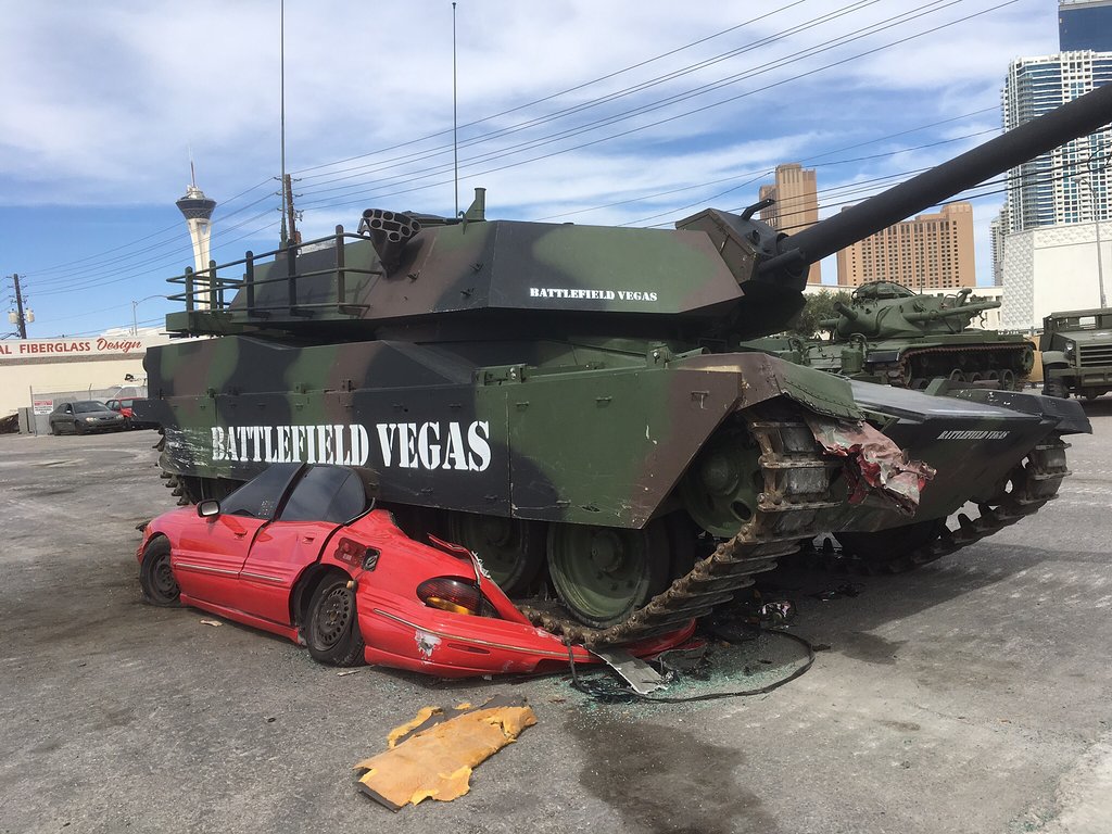 You Can Crush Cars While Driving A Tank At This OneOfAKind