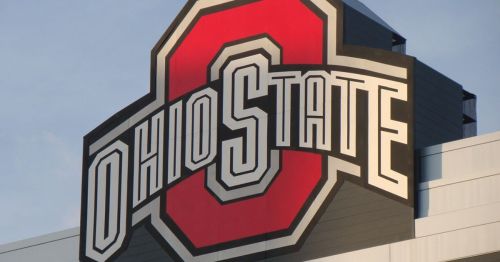 The sign for Ohio State University at the football stadium in Columbus