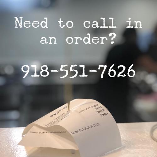 A receipt on a counter with a phone number for placing orders and details of the order items.