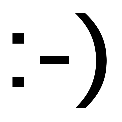 A simple black silhouette of a cat sitting upright with its tail curled around its body.