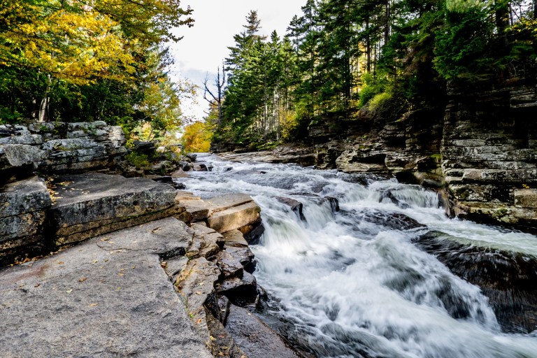 Lower Ammonoosuc Falls In Carroll