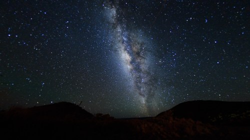 A stunning view of the Milky Way galaxy filled with stars, set against a dark night sky.