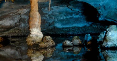 A pool in Ruby Falls in Tennessee