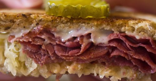 A reuben sandwich