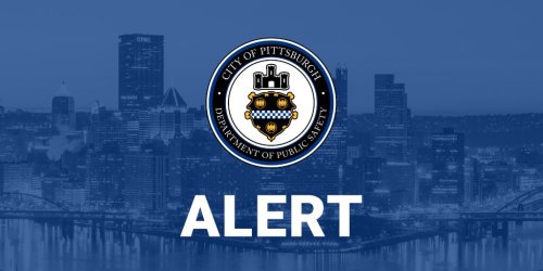 City of Pittsburgh Department of Public Safety logo with the word "ALERT" on a blue background featuring a city skyline.