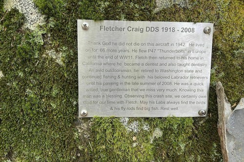 Plaque honoring Fletcher Craig DDS (1918-2008), reflecting on his life, career, and love for fishing and nature.