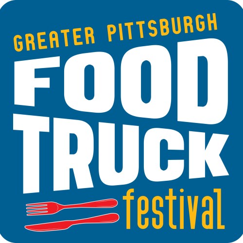 Logo for the Greater Pittsburgh Food Truck Festival featuring bold text and fork and knife icons.