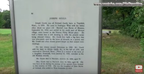 Text from a historical document about Joseph Gould, detailing his life and family background in Topsfield, Mass.