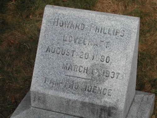 Gravestone of Howard Phillips, born August 20, 1890, died March 6, 1937, located in Providence.