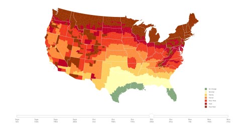 U.S. map showing varying climate zones, with color gradients indicating temperature and precipitation patterns throughout the year.