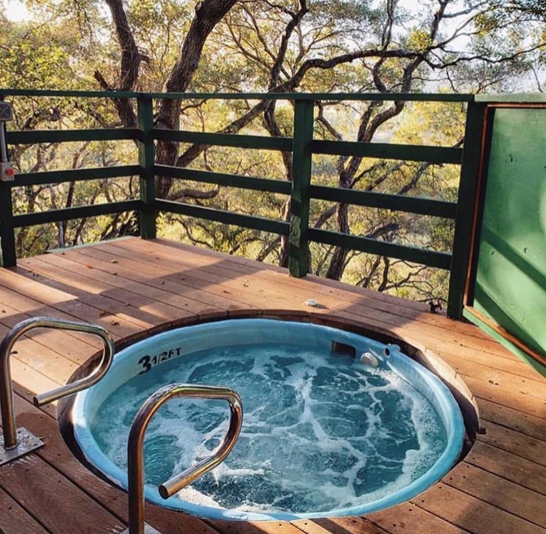 Private mineral hot tub at Sycamore Mineral Springs