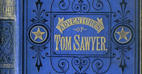 A copy of the Adventures of Tom Sawyer