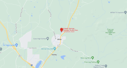 Map showing the location of Kennesaw Springs, Georgia, near Cass High School and Old Car City USA.