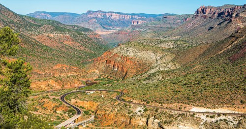 A drone view of the Salt River Canyon, one of the most unique places in Arizona.