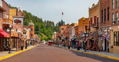 a main street in historic deadwood south dakota