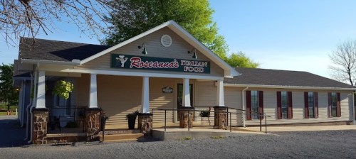 Exterior of Roseanna's Italian Food restaurant, featuring a welcoming entrance and a sign with the restaurant's name.