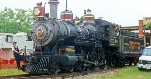 a vintage train with the grapevine vintage railroad in texas