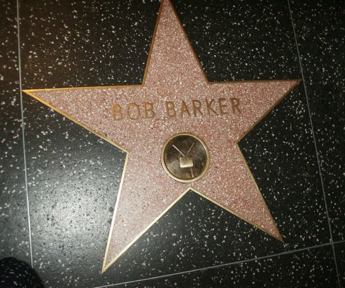 Star on the Hollywood Walk of Fame honoring Bob Barker, featuring his name and a television icon.