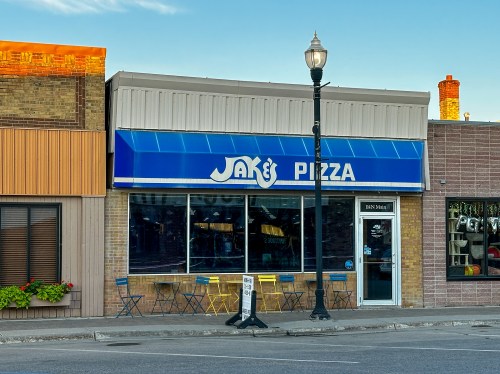 Jake’s Pizza restaurant on Main Street in a small town in northern Minnesota