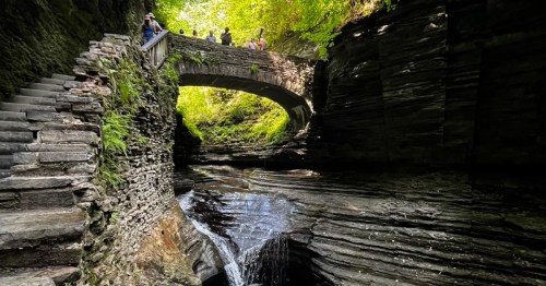 A gorge trail at Watkins Glen State Park, one of the most scenic destinations New York.