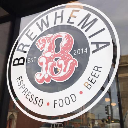 Logo of Brewhemia, established in 2014, featuring espresso, food, and beer.