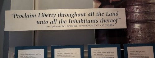 Inscription on the Liberty Bell: "Proclaim Liberty throughout all the Land unto all the Inhabitants thereof."