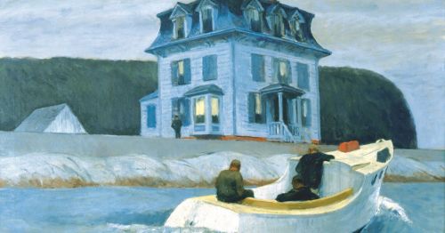 A close-up of a painting in a museum in New Hampshire