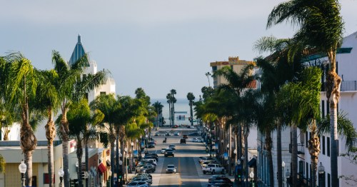 View of California Street, in downtown Ventura, California.