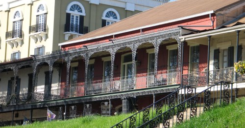 French-style buildings in Natchitoches, Louisiana.