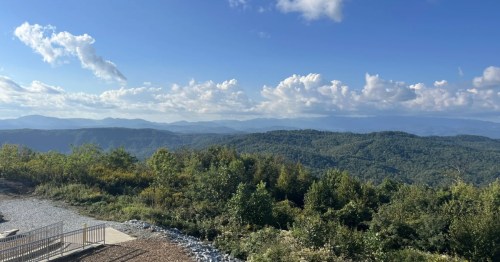 Jocassee Gorges seen from Sassafras Mountain, one of South Carolina's natural wonders.