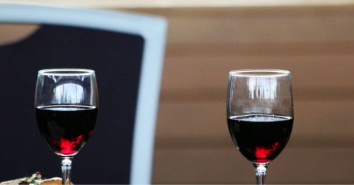 Two glasses of red wine