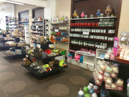 A store interior featuring shelves of toys, home goods, and colorful merchandise arranged neatly.