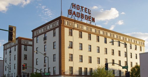 exterior of the historic gadsden hotel in douglas arizona