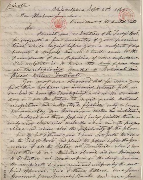 A handwritten letter dated September 25, 1864, addressed to the President of the United States, discussing various matters.
