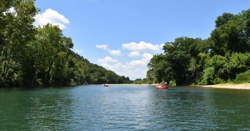 Bright Blue water in Spring Creek, Oklahoma