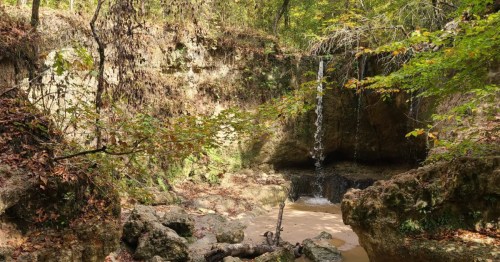 A waterfall spring hike in Mississippi.