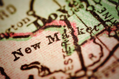 Close-up of an old map highlighting the location labeled "New Market."