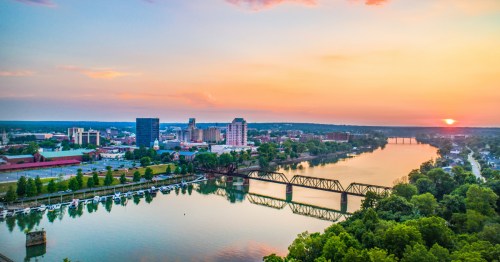 A beautiful sunrise over Augusta, Georgia.
