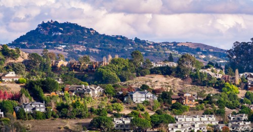 houses on the hills in mill valley, california