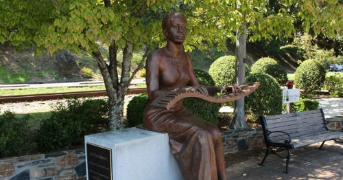 the Nina Simone tribute statue in Tryon, North Carolina