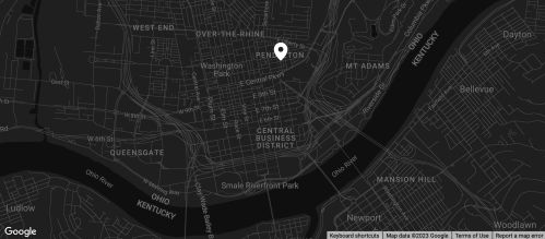 Black and white map showing the Central Business District and surrounding areas, with a location pin marked.