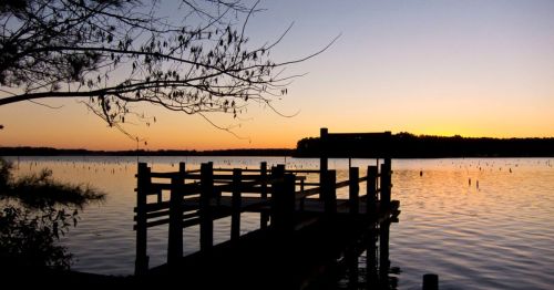 Dock on Lake Claiborne in Lousianna