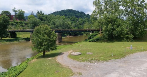 view of the river and paved path in shinnston west virginia