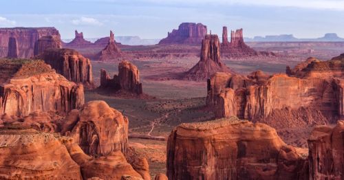Aerial photo of Monument Valley in Arizona